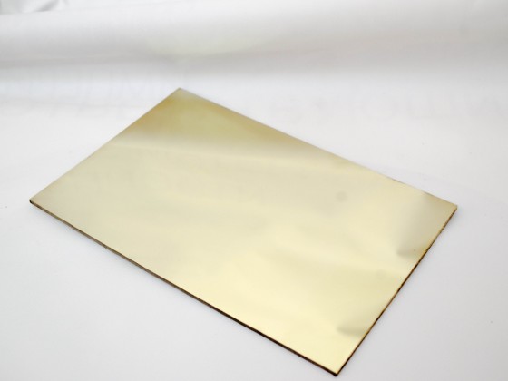 Зеркальный монолитный поликарбонат IRROX-REFLECTION GP, золото 2*1200*590мм