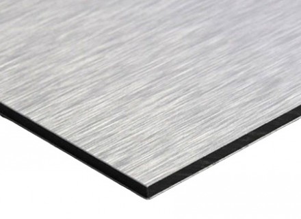 Алюминиевая композитная панель 3 мм, шлифованный металл 