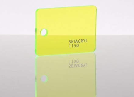 Литьевое оргстекло Setacryl, толщина 3 мм, зеленый флуоресцентный
