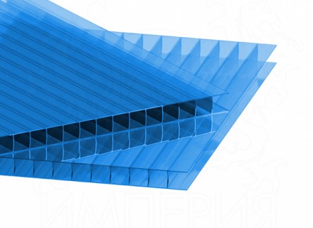 Сотовый поликарбонат IRROX толщина 6 мм, синий
