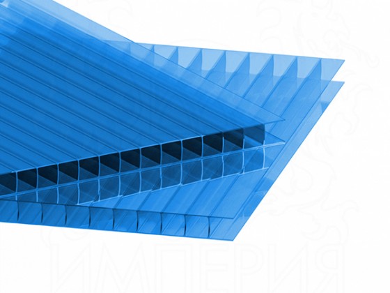 Сотовый поликарбонат IRROX толщина 16 мм, синий