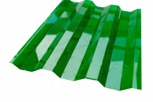 Профилированный поликарбонат Borrex зеленый прозрачный 0.8 мм