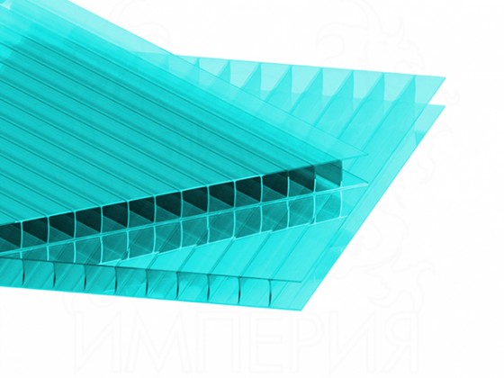 Сотовый поликарбонат IRROX толщина 6 мм, бирюза